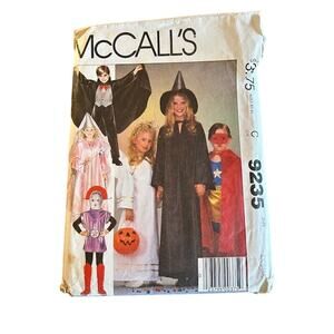 McCall’s 9235 Children’s Halloween Costume Sewing Pattern – Size C